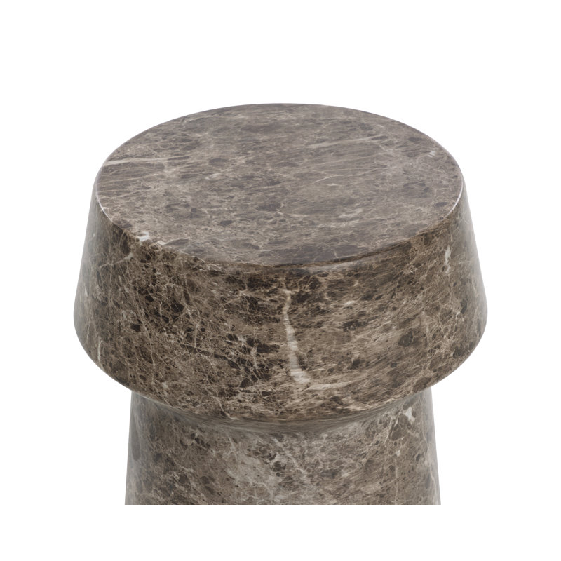 Brie Outdoor Round Side Table, Brown