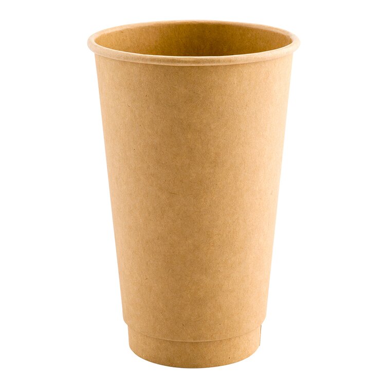16 oz Light Pink Paper Coffee Cup - Ripple Wall - 3 1/2 x 3 1/2 x 5 1/2  - 500 count box