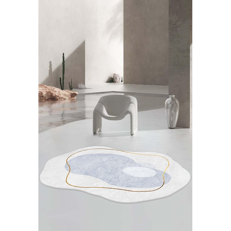 Tapis ovale Khairo avec envers antidérapant, Ovale 5 pi 3 po x 11 pi 5 po