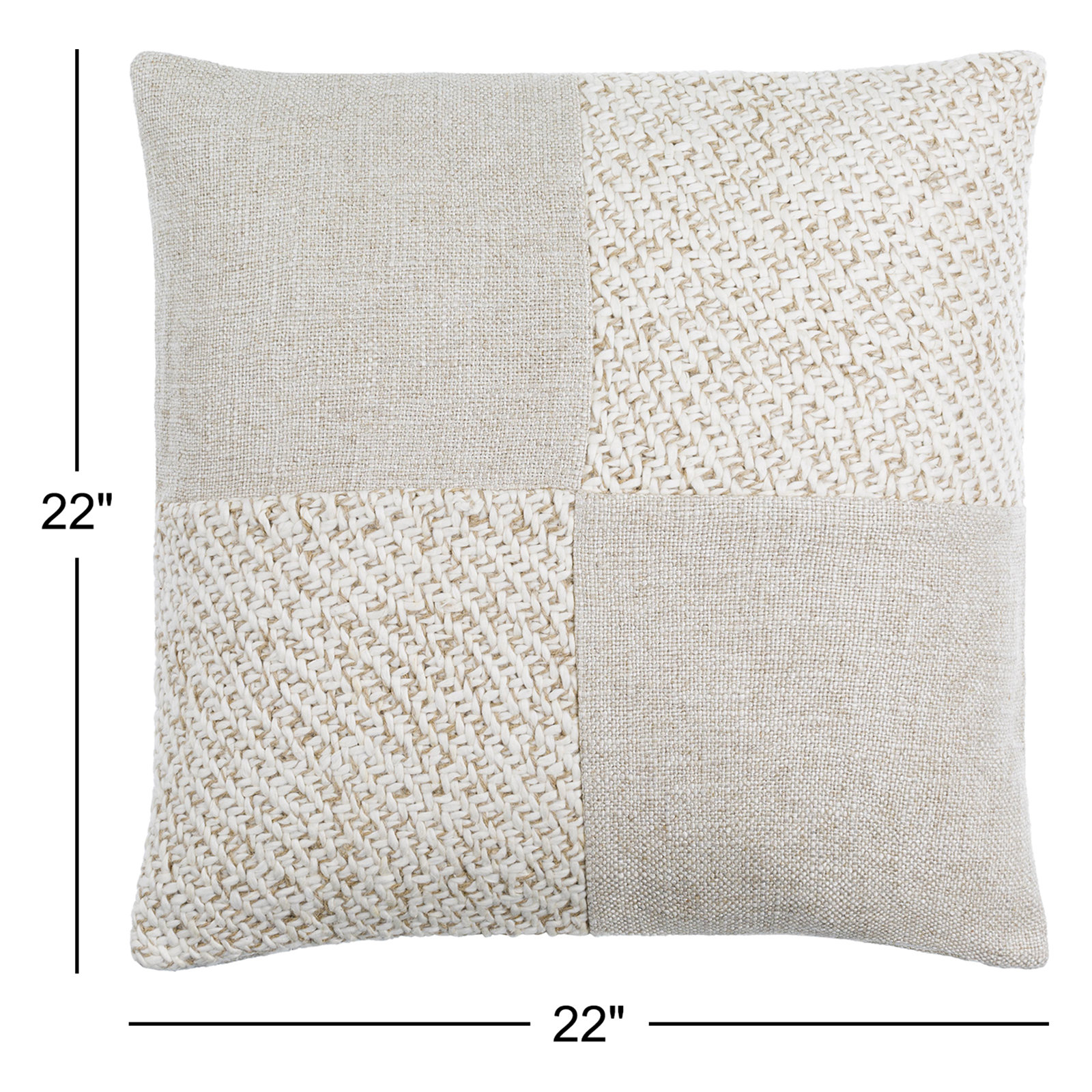 Daveney Pillow Cover, 22" x 22", Pillow Cover Only - No Insert