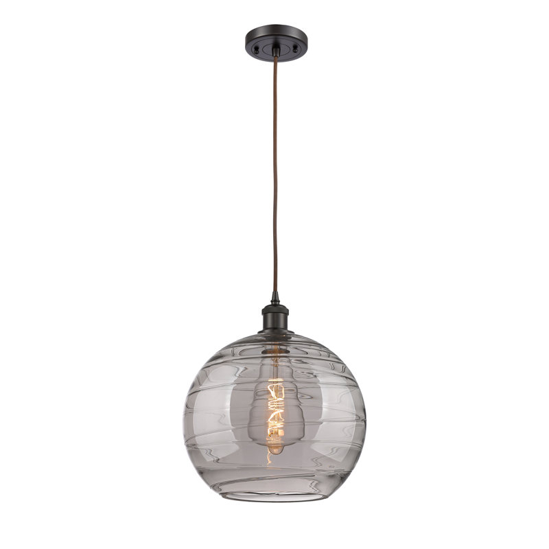 Luminaire suspendu à 1 lumière Carner, H 17,75 po x l 12 po x P 12 po, Bronze huilé