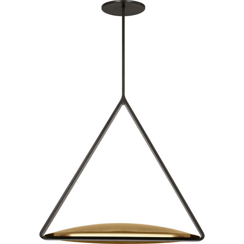 Cymbal Large Pendant, Bronze/Hand Rubbed Antique Brass