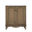 Meuble-lavabo de salle de bain rétro 30 po avec lavabo en céramique, poignées antiques, tablettes réglables et pieds en bois d'hévéa au fini brun antique élégant