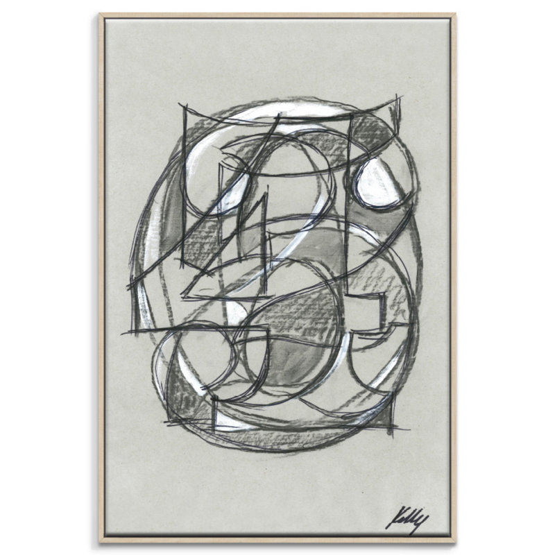 '2-3-4-5-6' Framed Art Prints on Canvas, Timber , 76cm H x 51cm W