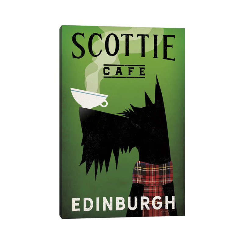 Scottie Cafe by Ryan Fowler - Wrapped Canvas Print, 20.32 cm H x 30.48 cm W