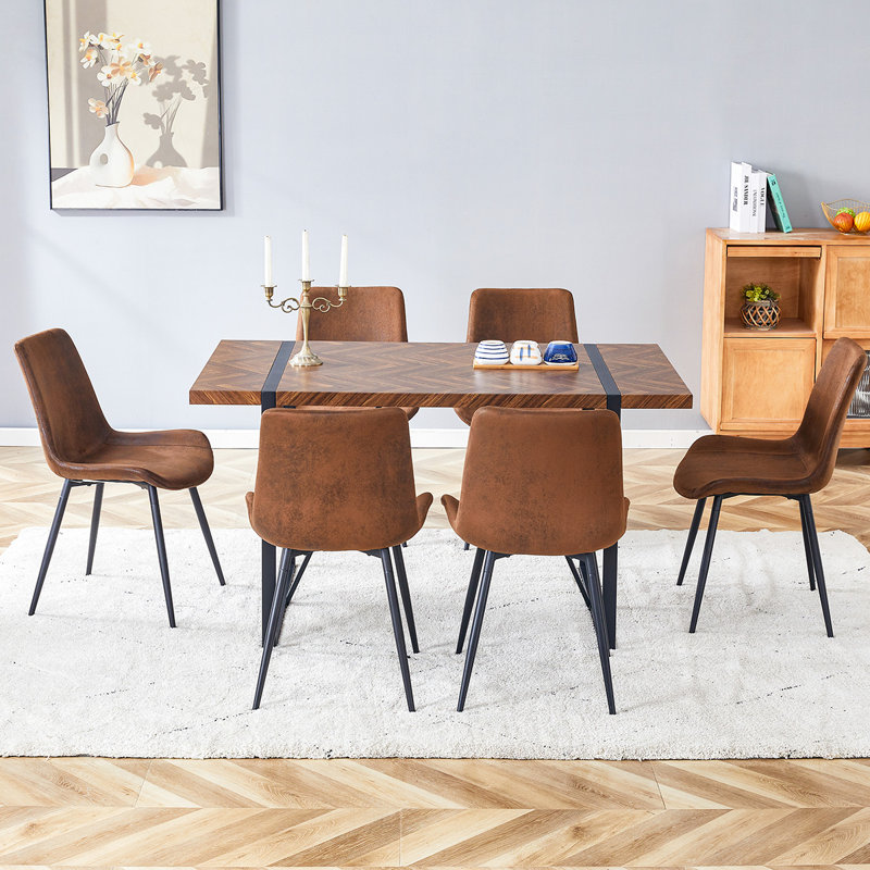 Ensemble de salle à manger en bois, H 32,6 po x l 18,5 po x P 17,3 po
