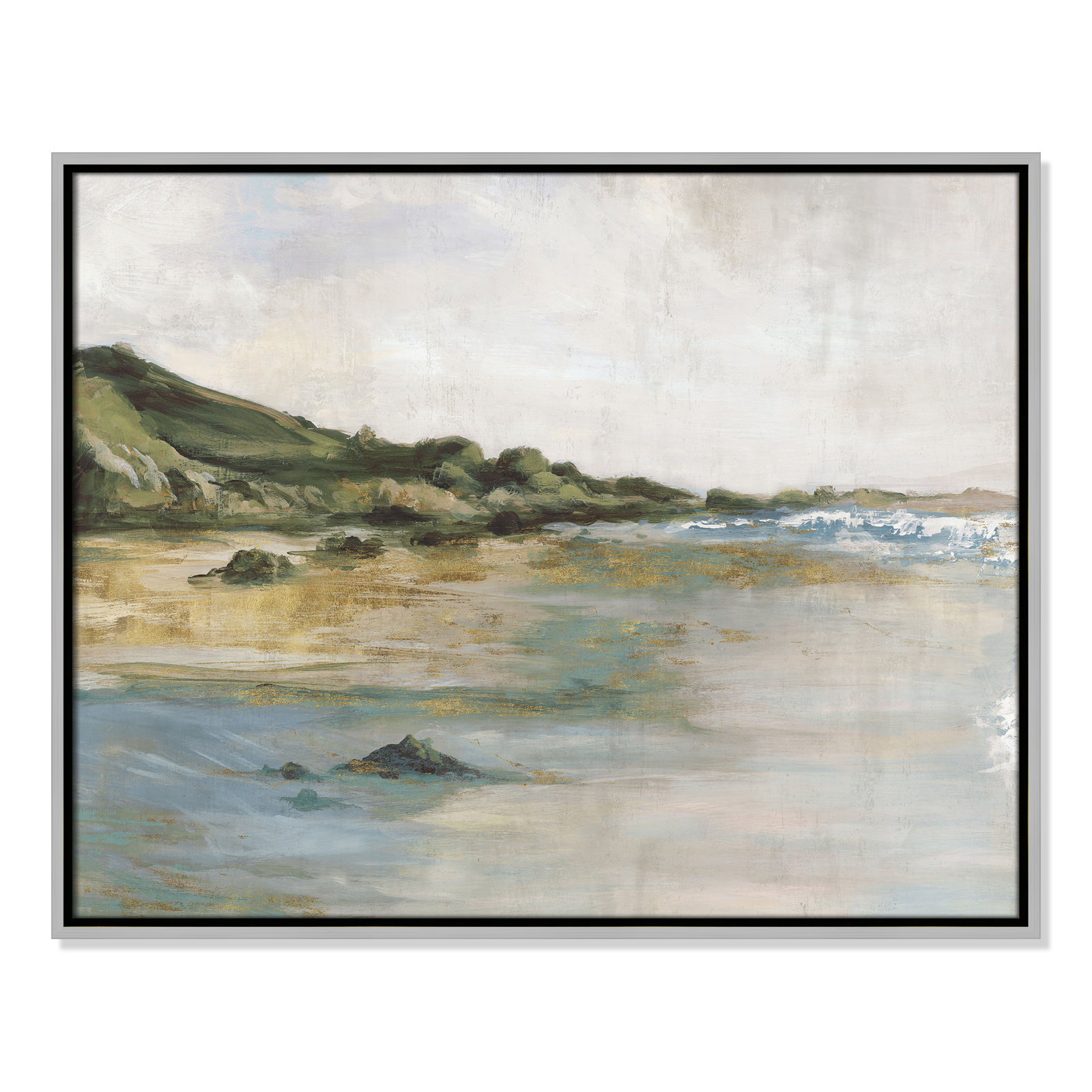 Cordoba "Tide's Edge" Print, 23.5" H x 29.5" W, Silver