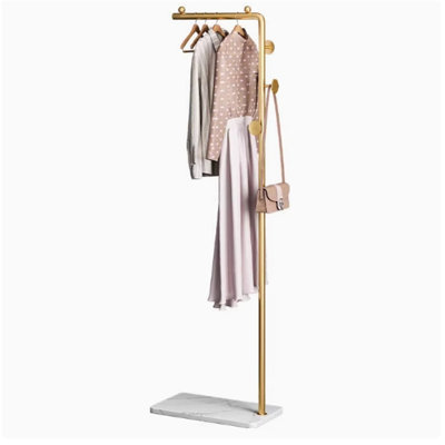 67" High Freestanding Coat Rack With Slate Base With 3 Hooks For Office, Living Room, Bedroom