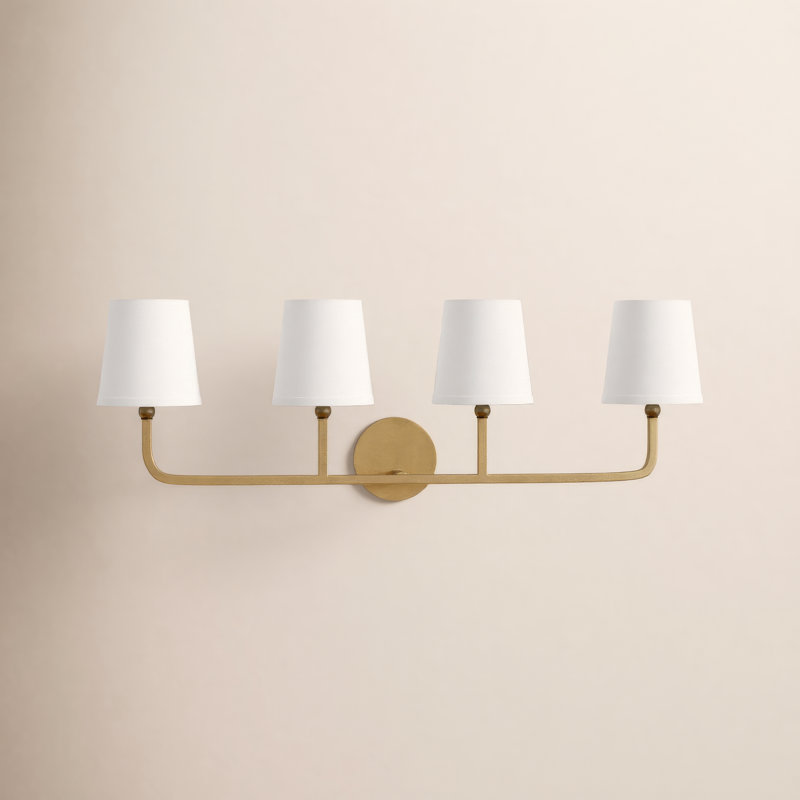 Éclairage pour meuble-lavabo à intensité variable Climsland, Laiton vieilli, 4