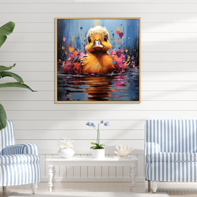 «Ducklings Morning Quack Lake II», art mural canard