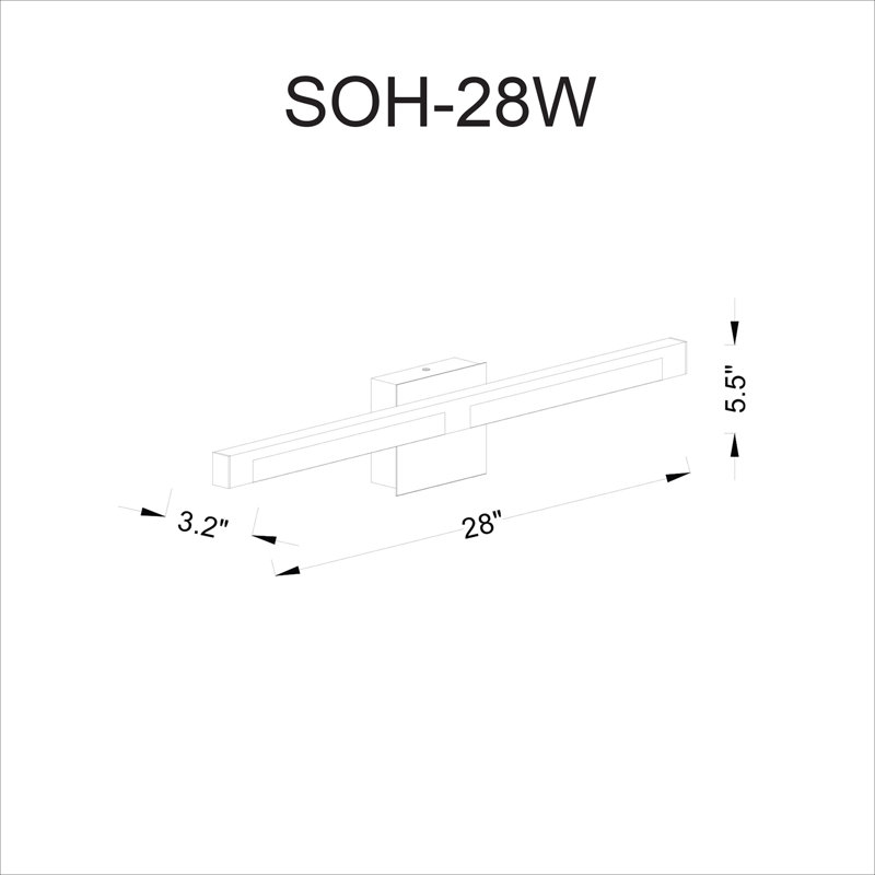 Barre de salle de bain Soho, Chrome poli