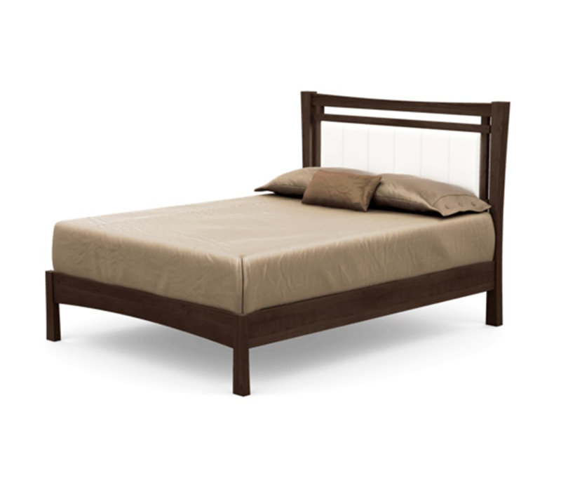 Monterey Upholstered Bed, King, Natural Cherry, Ebony