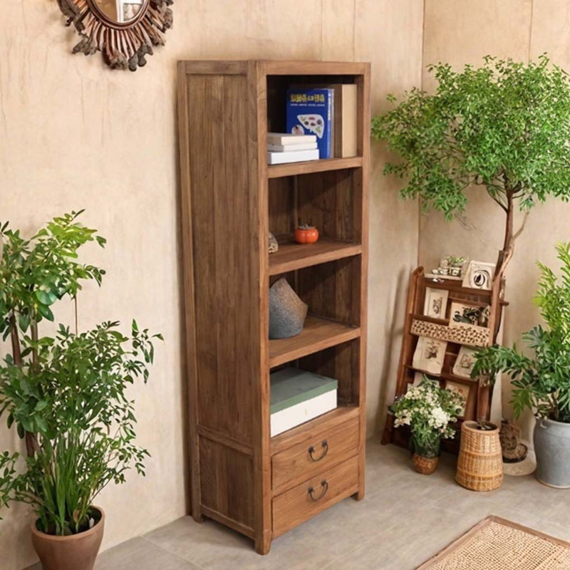 Old Style Solid Wooden Display Cabinet Bookcase