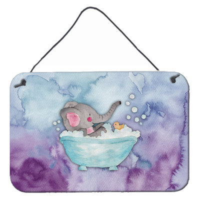 Décoration murale de bain d’aquarelle éléphant prints