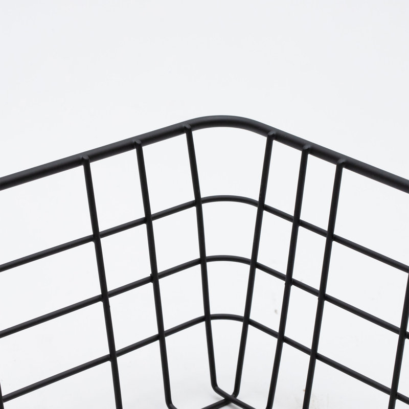 Panier rectangulaire noir, 4,75 x 11 x 8,5