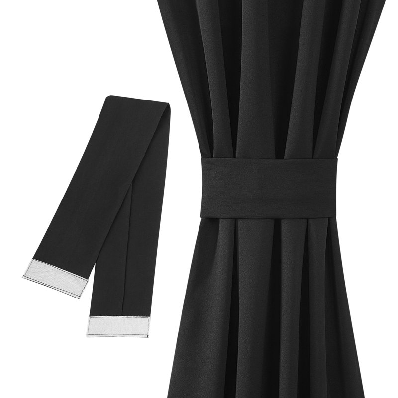 Wayfair Basics® Thermal Energy Saving Rod Pocket Door Curtain Panel, Black