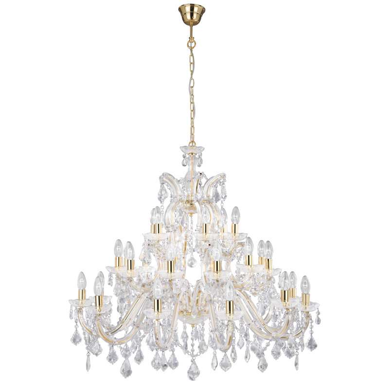Kelly 30 - Light Candle Style Chandelier, Gold