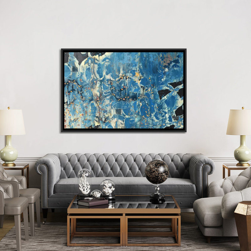 «Treading Water II», impression sur toile, H 18 po x l 26 po x P 1,5 po, Toile avec cadre noir, Pas de tapis