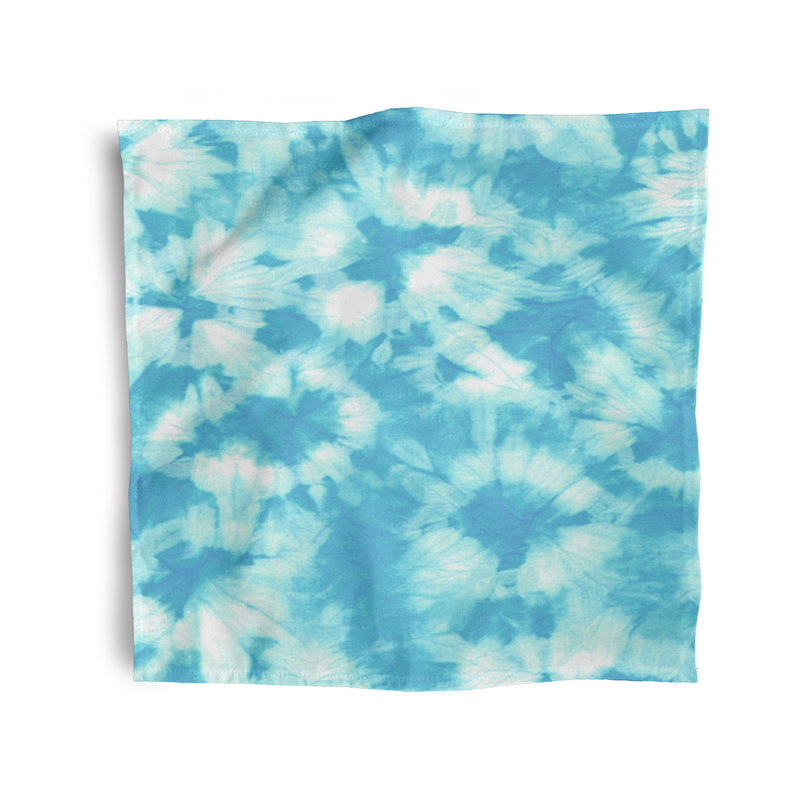 Leviner Polyester Abstract Square Napkin, Turquoise