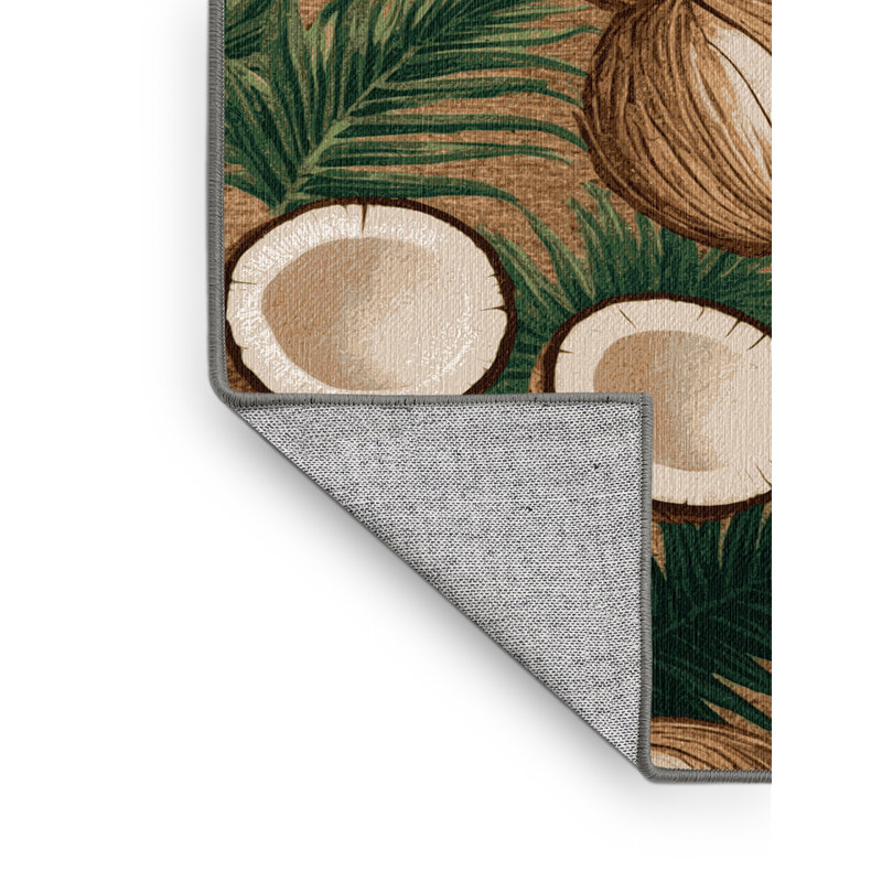  Tapis hawaïen lavable Coconuts, Rond 7 pi