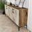 Hirschman Modern Console Table with Metal Legs and Handle, Walnut & White, 70.9 x 30.7 x 13.8 inches | 100% Melamine Coated Particle Board, 0.7 inches Thick | Wall-Mountable Design, Multiple Shelves for Stylish Storage