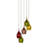 5 - Light Green/Brown/Red/Gold Cluster Pendant
