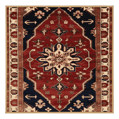 Machine Washable Persian Brown Area Rug