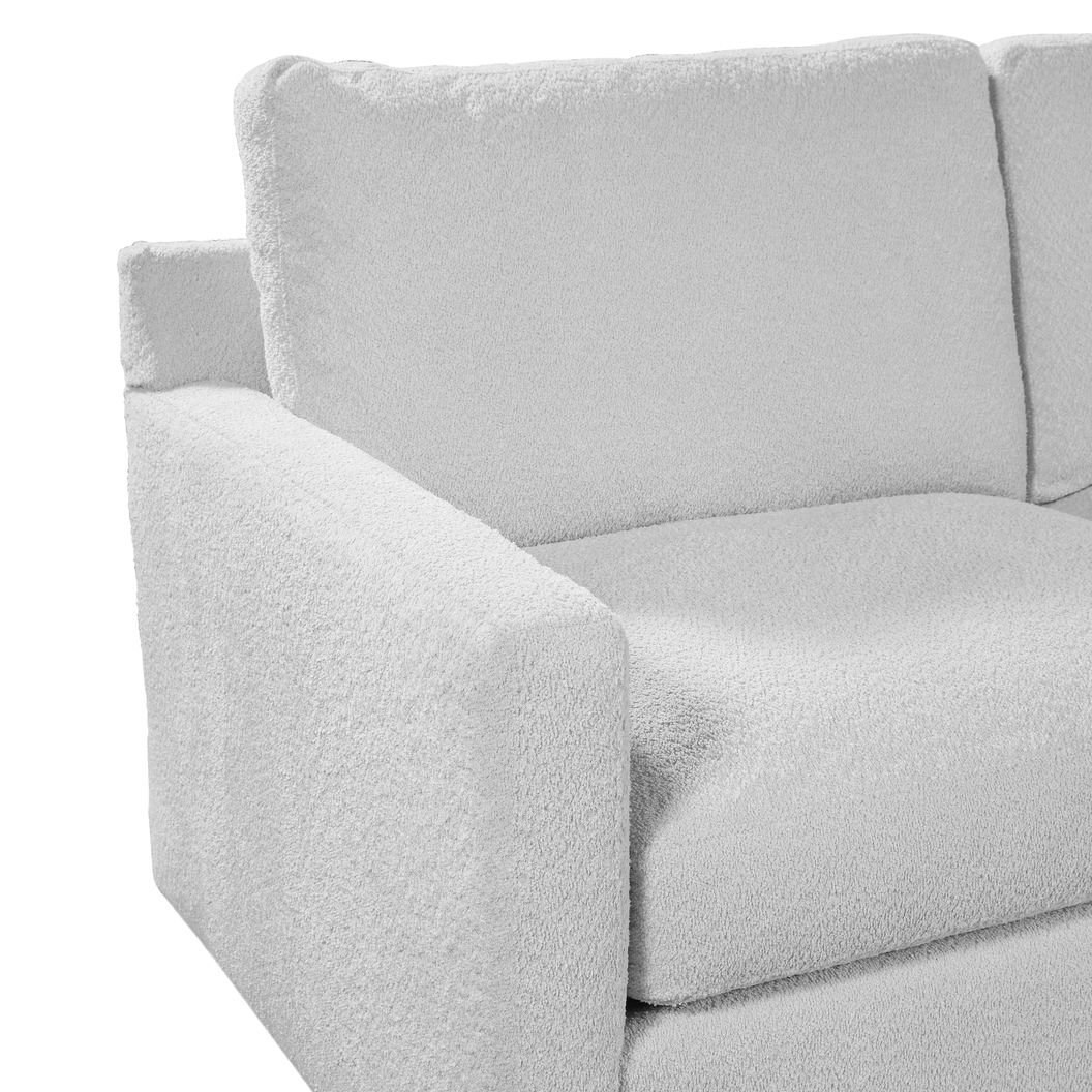 Bel-Air Upholstered Sectional, Java, White Performance Fabric; 0851-94