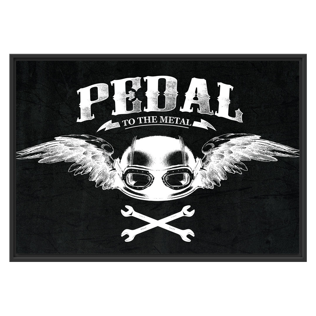 Gerahmtes Wandbild Pedal Black