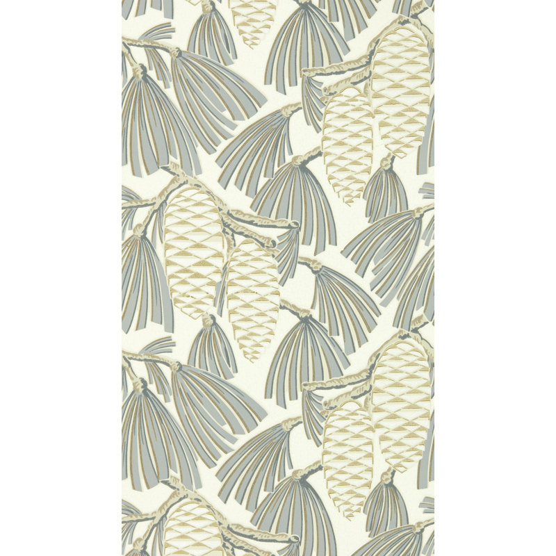 Foxley Wallpaper, Platinum/Gold