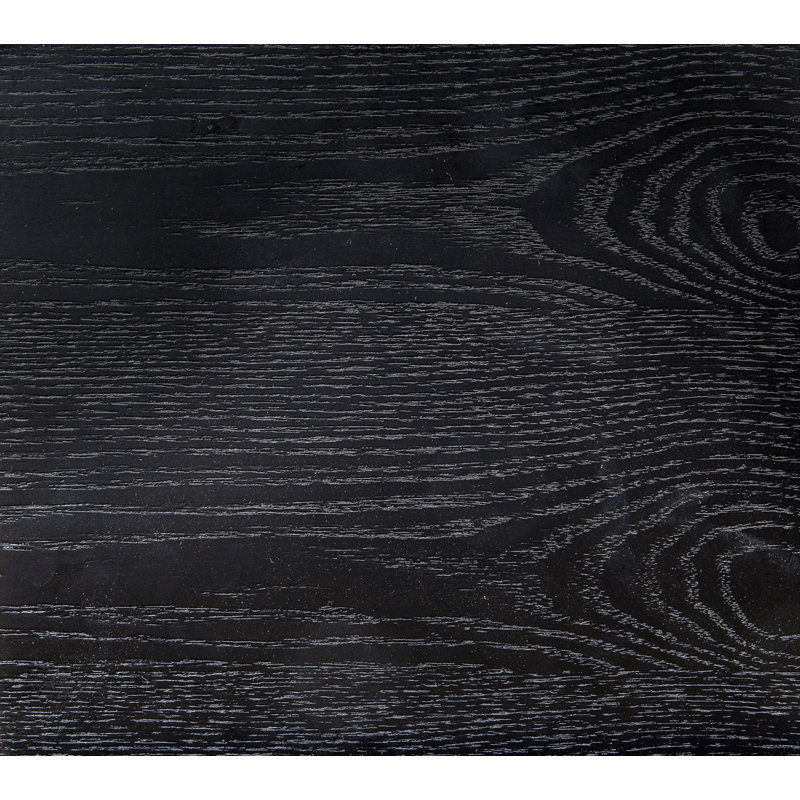 Table de salle à manger Andy 48 pouces, 4 places, plateau rectangulaire, bois massif noir