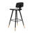 Azurie LeatherSoft Barstools with Iron Frame and Gold Tipped Legs-911500882