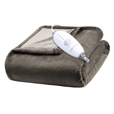 Soft Flannel Electric Heated Blanket, Dual-Sided Heating Blanket, 5 Heat Settings, Auto Off, Machine Washable, ETL Certified, Cozy Throw for Home/Office