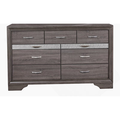 Horizontal Solid + Manufactured Wood Dresser With 7 Drawers