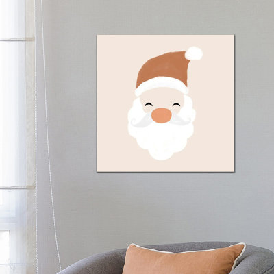 Santa 1 Piece Wrapped Canvas Wall Art