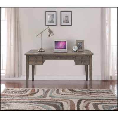 Columbia 54-inch Writing Desk, No Assembly Required, Barnwood Finish