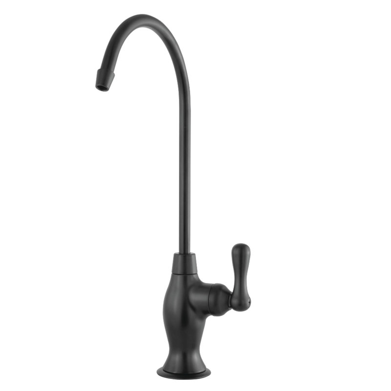 Robinet de filtration d'eau à fixation sur comptoir 1 trou Kingston, Noir mat