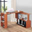 Bureau d'angle en L 360 degrés avec 5 tablettes ouvertes-22351360