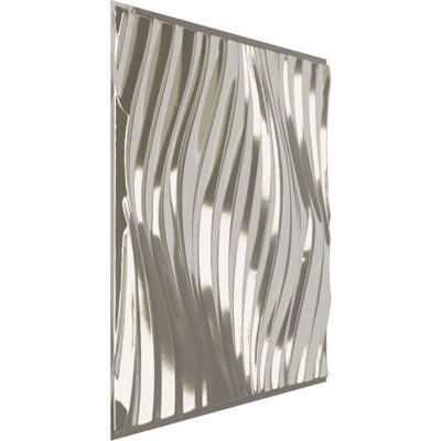 Panneau mural décoratif 3D l 19 5/8 po x H 19 5/8 po Billow EnduraWall, métallique (couvre 2,67 pieds carrés)