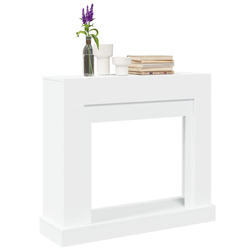 Fireplace Surround 39.4X11.8X34.4" Engineered Wood, White