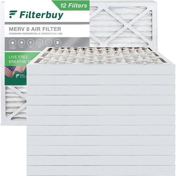 Tiger Tough 16x20x2 MERV 8 Air Filters - 8 Pack For AC Furnace & HVAC Systems