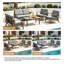 Ensemble de patio extérieur en teck pour six personnes avec coussins et deux tables Polett-442683578-442683580