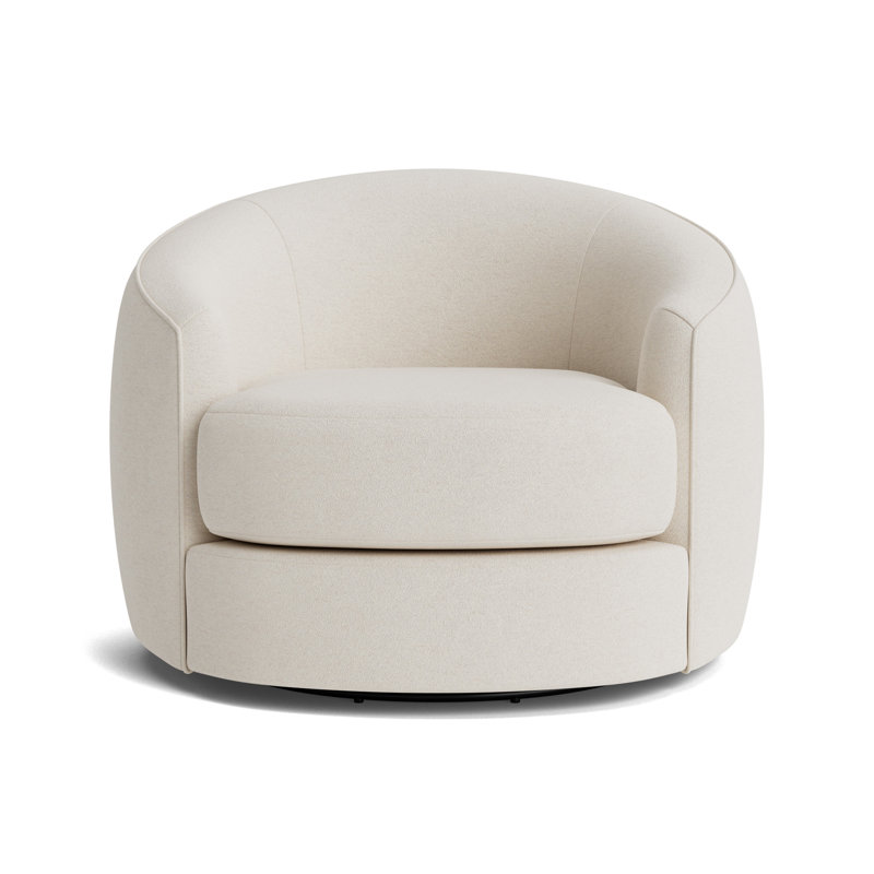 Giselle Full Swivel Chair, Performance Boucle - Cream
