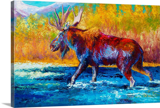 «Clodagh Close Range» par Marion Rose, peinture sur toile, H 16 po x l 24 po x P 1,25 po