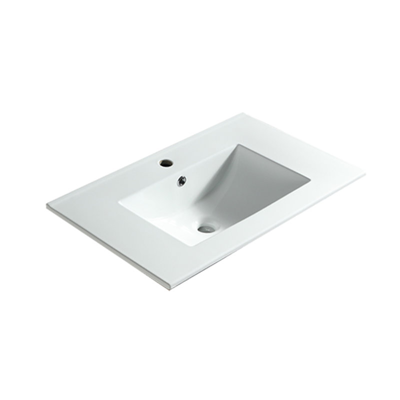 Comptoir de meuble-lavabo 24 po avec lavabo en céramique blanche, comptoir de meuble-lavabo moderne certifié CUPC pour la rénovation de salle de bain
