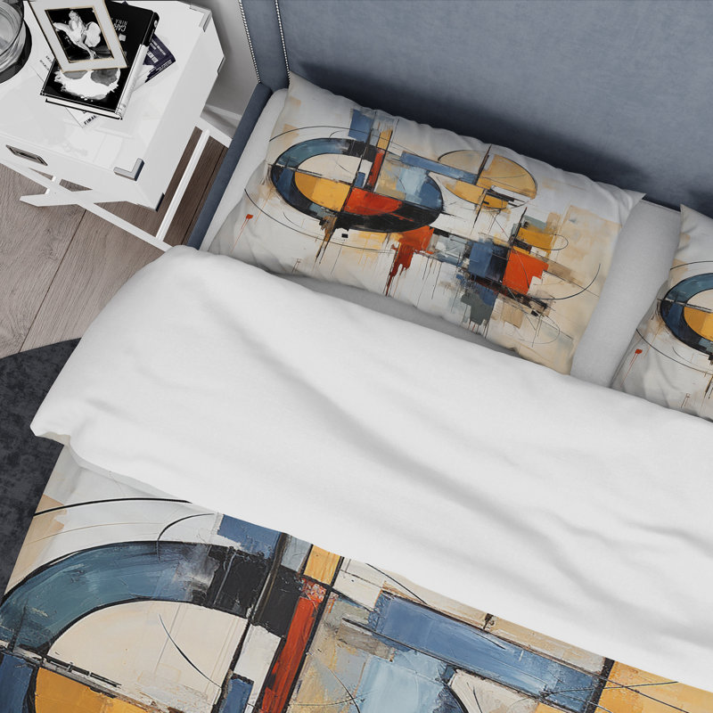 Ensemble de housse de couette coloré Mid Century Abstract Fusion I - Abstract Midcentury