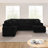 114" U-Shaped Sectional with Storage-855960940