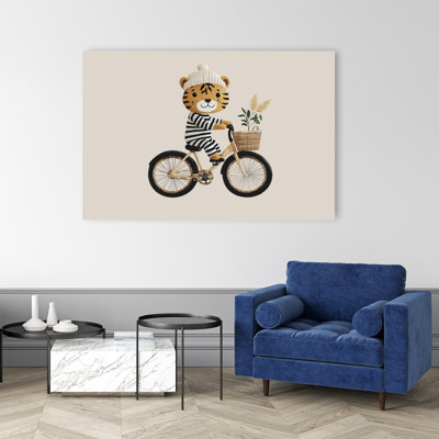 Mignon tigre à vélo, ludique et fantaisiste, plante d'art contemporain