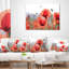 Coussin décoratif floral doux avec des pétales de fleurs-29892284-29892287