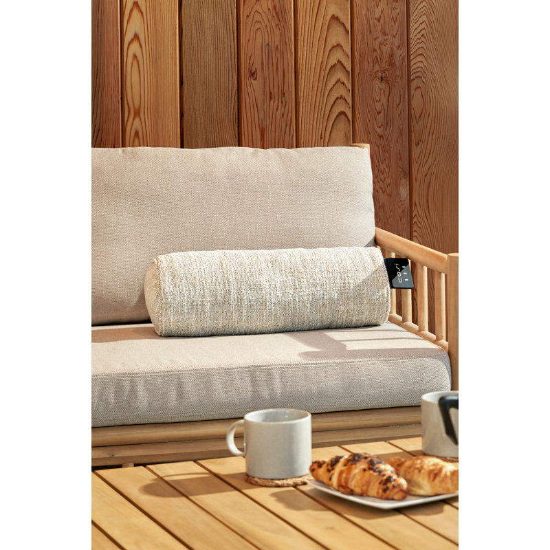 Cosipillow Indoor / Outdoor Chevron Bolster Cushion, Grey